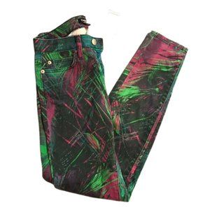 Bebe Tropical Print Jeans  Size 31 (NWT)